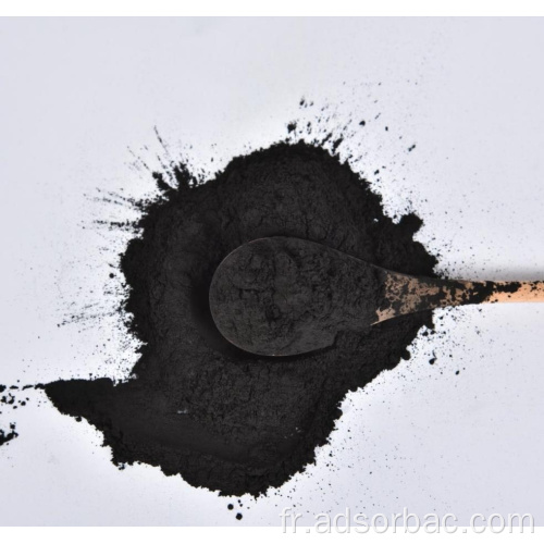 Carbon actif en poudre noire utilisée dans l&#39;industrie chimique